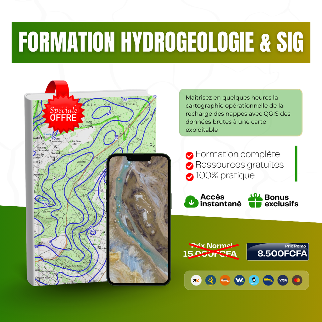 Formation complète hydrogéologie & SIG - Cartographie de la recharge des nappes avec QGIS