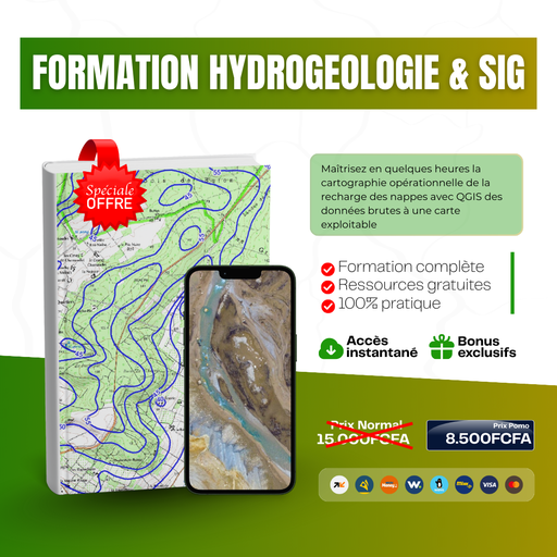 Formation complète hydrogéologie & SIG - Cartographie de la recharge des nappes avec QGIS